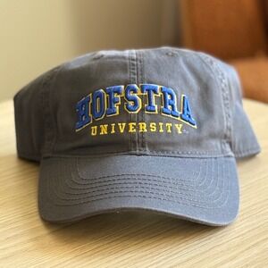 Hofstra University Legacy Relaxed Twill Adjustable Hat Cap Adult Gray Gold Blue